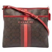 Pre-owned Coated canvas shoulder-bags Coach Pre-owned , Brown , Dames