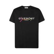 Zwart Logo Print T-Shirt Givenchy , Black , Heren