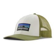 Logo Trucker Hat White Green Patagonia , Multicolor , Dames