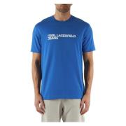 Biologisch Katoen Regular Fit T-shirt Karl Lagerfeld , Blue , Heren