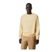 Gele Katoenen Sweatshirt met Lange Mouwen Mango , Yellow , Heren