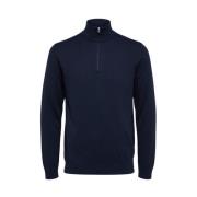 Berg Half Zip Cardigan Navy Blazer Selected Homme , Blue , Heren