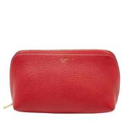 Pre-owned Leather clutches Celine Vintage , Red , Dames
