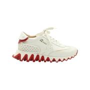 Pre-owned Leather sneakers Christian Louboutin Pre-owned , White , Dam...