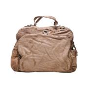 Leren Rugzak Tas Malababa , Beige , Dames