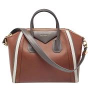 Pre-owned Leather handbags Givenchy Pre-owned , Brown , Dames