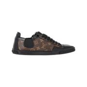 Pre-owned Canvas sneakers Louis Vuitton Vintage , Brown , Heren