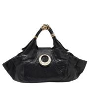 Pre-owned Leather handbags Versace Pre-owned , Black , Dames