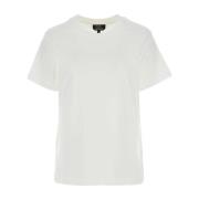 Klassiek Wit Katoenen T-Shirt A.p.c. , White , Dames