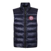 Navy Blue Duck Feather Padded Vest Canada Goose , Blue , Heren