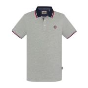 Reguliere Logo Gepatchte Katoenen Polo Schott NYC , Gray , Heren