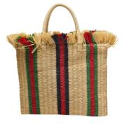 Pre-owned Raffia totes Gucci Vintage , Multicolor , Dames