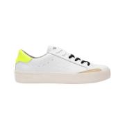 Street Leather Tennis Sneakers Wit Geel Sun68 , White , Heren