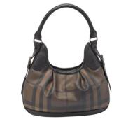 Pre-owned Leather handbags Burberry Vintage , Black , Dames