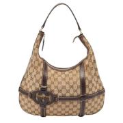 Pre-owned Canvas handbags Gucci Vintage , Beige , Dames