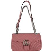 Pre-owned Leather handbags Gucci Vintage , Pink , Dames