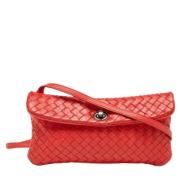 Pre-owned Leather crossbody-bags Bottega Veneta Vintage , Orange , Dam...