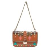 Pre-owned Leather shoulder-bags Valentino Vintage , Brown , Dames