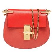 Pre-owned Leather shoulder-bags Chloé Pre-owned , Orange , Dames