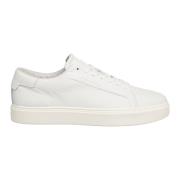 Eenvoudige Vetersneakers Calvin Klein , White , Heren