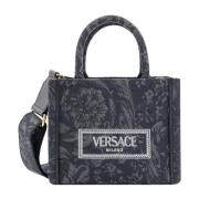 Barocco Jacquard Handtas Vintage Stijl Versace , Black , Dames