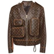 Pre-owned Canvas outerwear Louis Vuitton Vintage , Brown , Heren