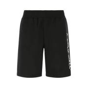 Logo Bermuda Shorts Zwart Streetwear Stijl A-Cold-Wall , Black , Heren