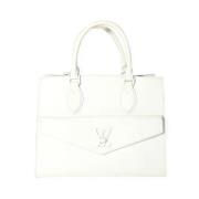 Pre-owned Leather totes Louis Vuitton Vintage , White , Dames