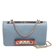 Pre-owned Leather clutches Valentino Vintage , Gray , Dames