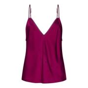 Elegante Zijden Top Forte Forte , Red , Dames