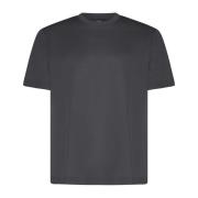 Katoenen Jersey Crew Neck T-shirts Herno , Gray , Heren