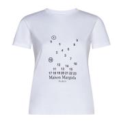 Logo-Print T-shirt Wit Maison Margiela , White , Dames