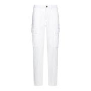 Natuurlijke Denim Jeans Kaos , White , Dames