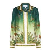 Zijden Shirt met Sieradenprint Casablanca , Multicolor , Dames