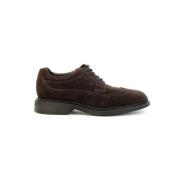 Suède herenschoenen met wingtip Hogan , Brown , Heren