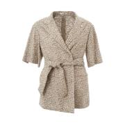 Stijlvolle Jas Kimono Lardini , Beige , Dames