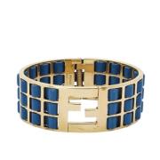 Pre-owned Leather rings Fendi Vintage , Blue , Dames