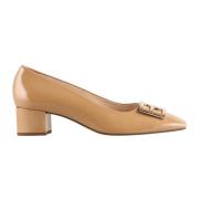 Delia Lakleren Pumps Högl , Beige , Dames