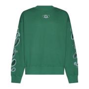 Skate Crewneck Bandana Sweaters Off White , Green , Heren