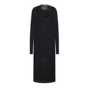 Zwarte Maxi Jurk MM6 Maison Margiela , Black , Dames