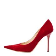 Pre-owned Velvet heels Jimmy Choo Pre-owned , Red , Dames