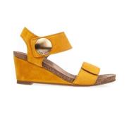 Wedges Cashott , Yellow , Dames