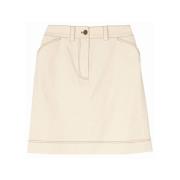 Anny wit crème katoenen rok Ines De La Fressange Paris , Beige , Dames