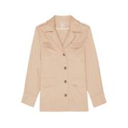 Neva beige katoenen jas Ines De La Fressange Paris , Beige , Dames