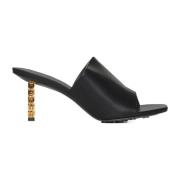 Zwarte Cube Mules Smalle Hak Givenchy , Black , Dames