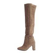 Beige Suède Platte Schoenen L'arianna , Beige , Dames