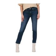 Roxanne Anke Straight Leg Jeans Blauw 7 For All Mankind , Blue , Dames