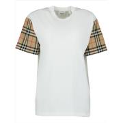 Carrick T-shirt van katoen Burberry , White , Dames