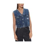 Denim Jacks Calvin Klein , Blue , Dames