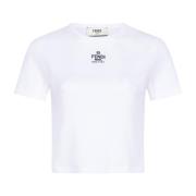 Witte T-shirts en Polos Fendi , White , Dames